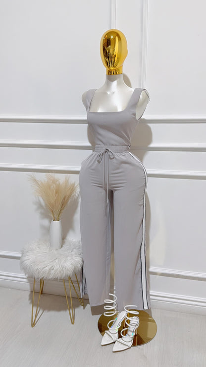 Set Top Gris Pantalon Relaxed