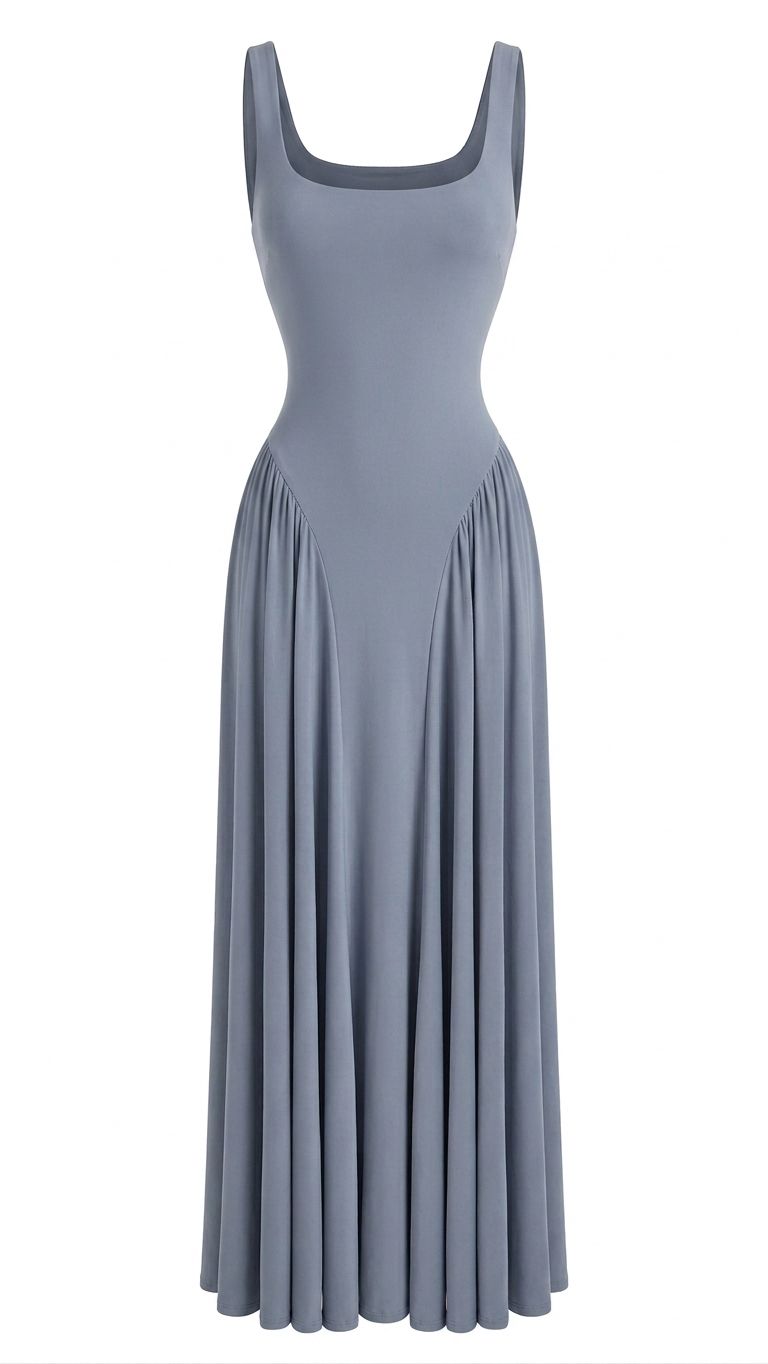 VESTIDO LARGO AZUL