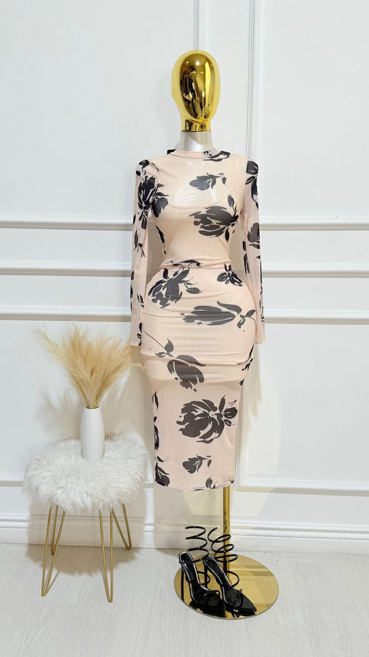 Vestido Nude Largo