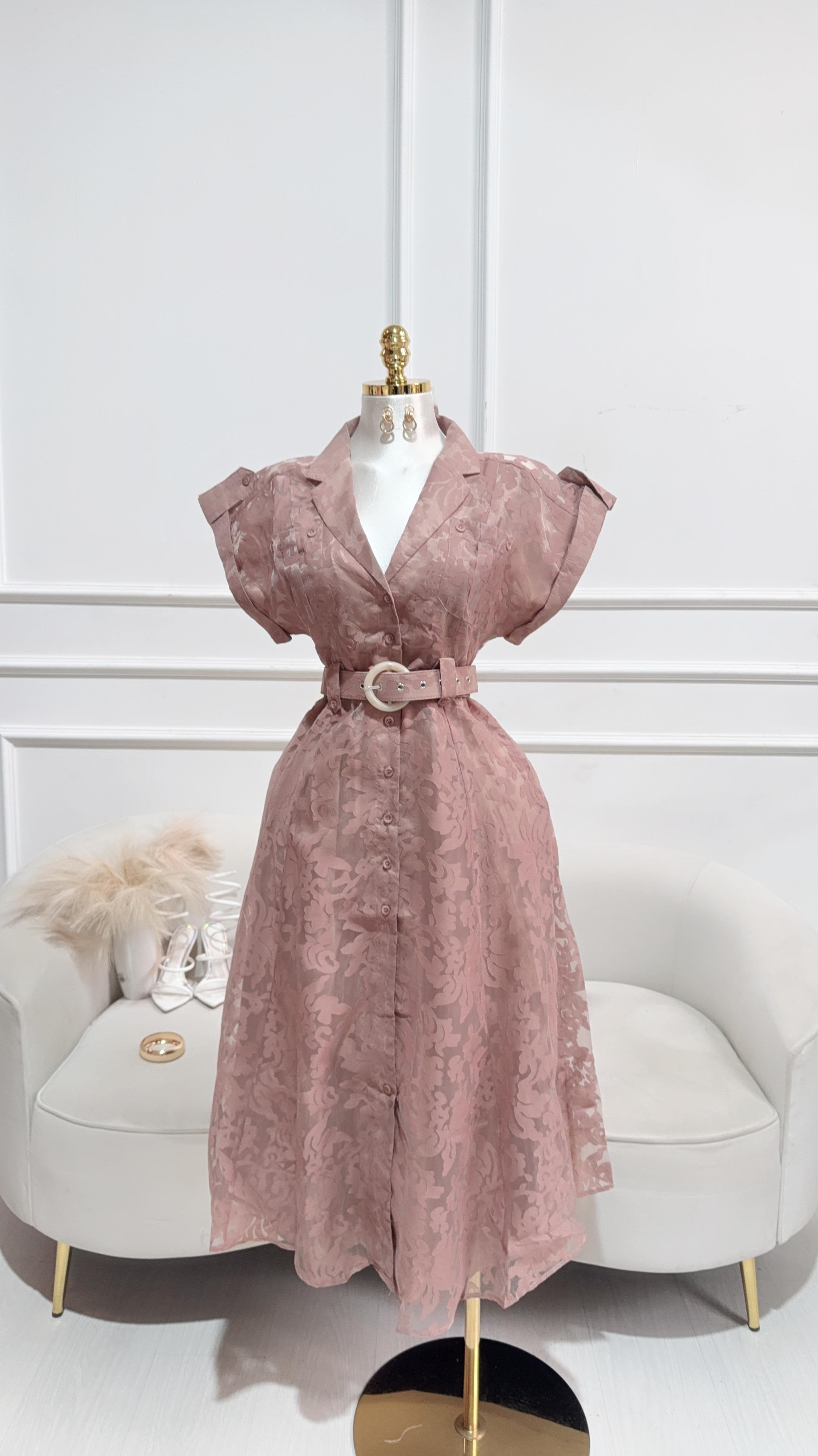VESTIDO LARGO FLORES CAFE