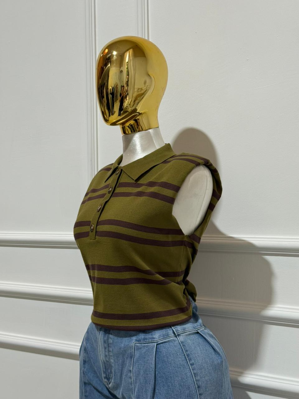 BLUSA RAYAS VERDE