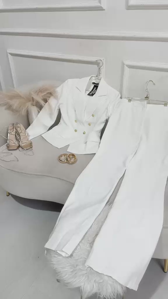 SET BLANCO BOTON DORADO